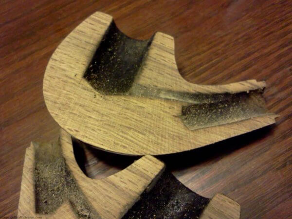 Kineska rosewood lula u presjeku