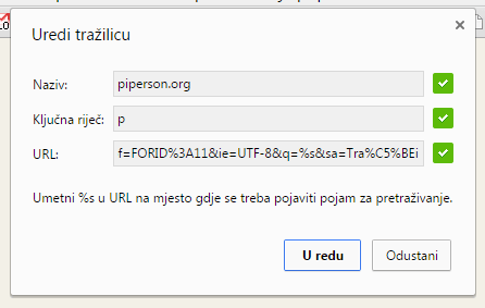 Chrome search