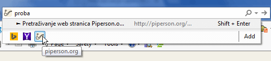 IE11 Search bar