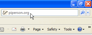 IE8 Search bar